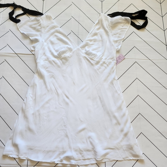 Women's Flutter Short-Sleeve Mini A-Line Dress — Wild Fable, Size XXL, White. - Picture 1 of 8